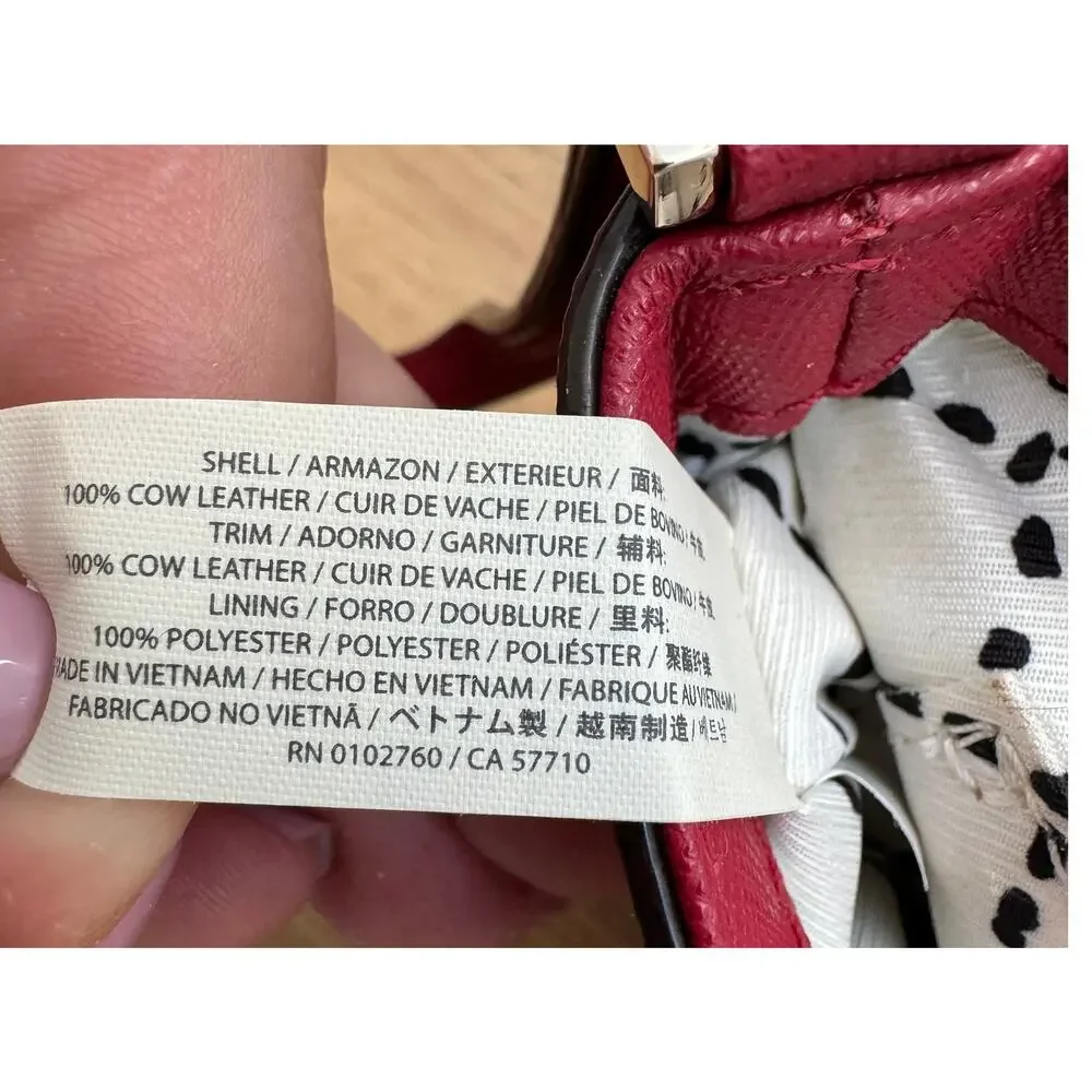 Kate Spade Red Leather Newberry Lane Crossbody Bag-Preppy/Glam